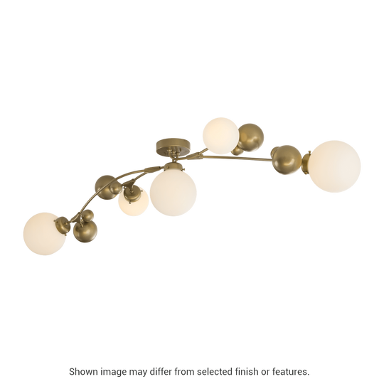Sprig Semi-Flush - White - Water Glass by Hubbardton Forge