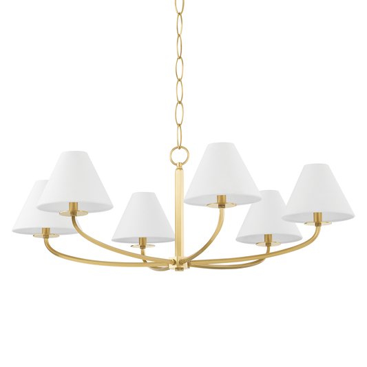 Stacey Chandelier - 6-Light - Aged Brass by Hudson Valley Lighting
