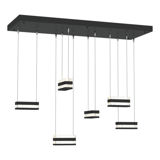 Stacks 6-Light LED Pendant - Black by Hubbardton Forge