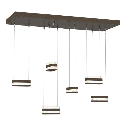 Stacks 6-Light LED Pendant - Bronze by Hubbardton Forge