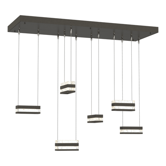 Stacks 6-Light LED Pendant - Dark Smoke by Hubbardton Forge