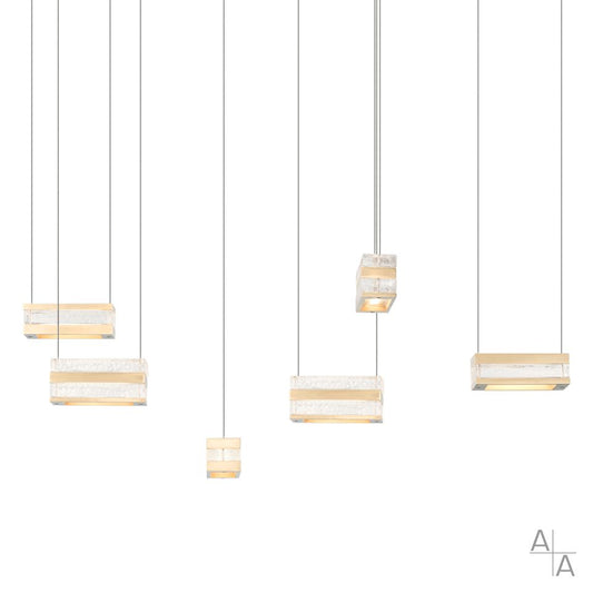 Stacks 6-Light LED Pendant - Modern Brass by Hubbardton Forge