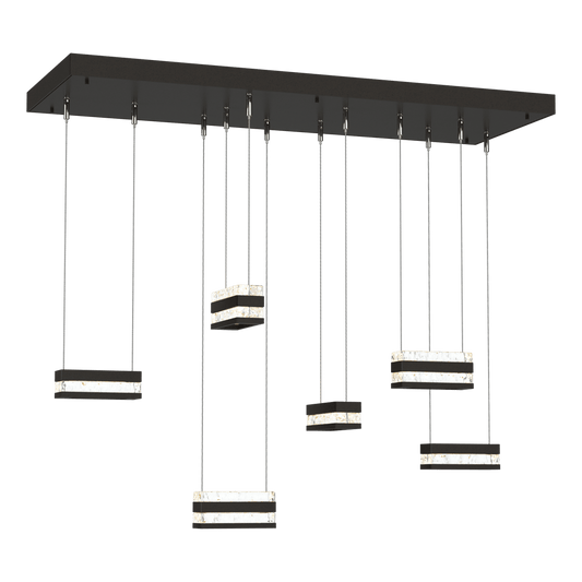 Stacks 6-Light LED Pendant - Oil Rubbed Bronze by Hubbardton Forge