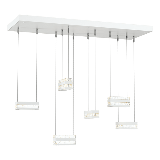 Stacks 6-Light LED Pendant - White by Hubbardton Forge