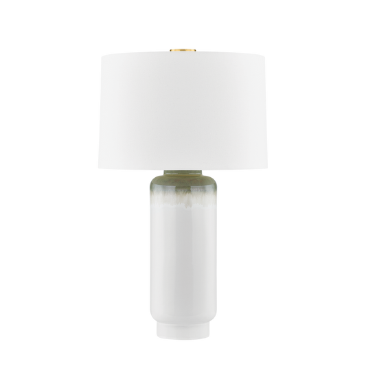 Stafford Table Lamp - Aged Brass/Ceramic Meadow Ombre by Hudson Valley Lighting