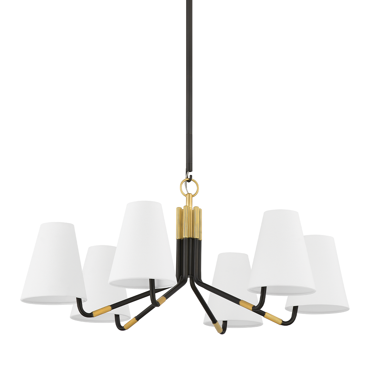 Stanwyck Chandelier - 6-Light - Aged Brass/Distressed Bronze by Hudson Valley Lighting
