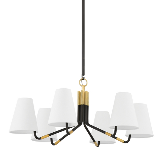 Stanwyck Chandelier - 6-Light - Aged Brass/Distressed Bronze by Hudson Valley Lighting