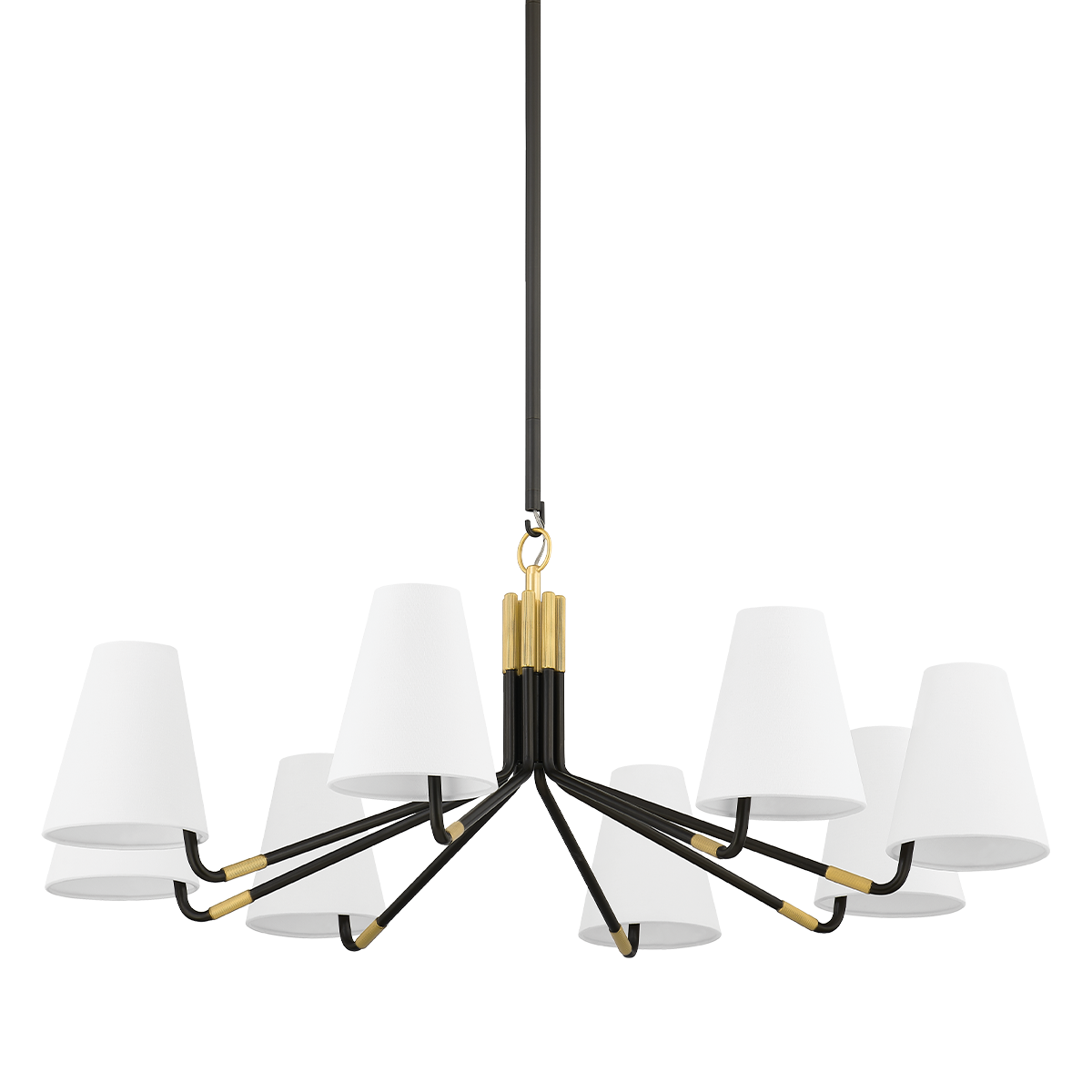 Stanwyck Chandelier - 8-Light - Aged Brass/Distressed Bronze by Hudson Valley Lighting