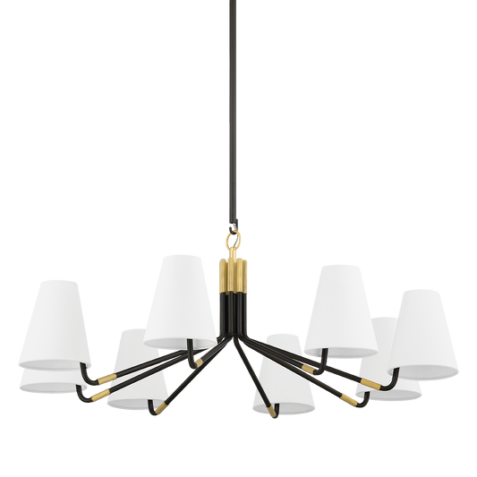 Stanwyck Chandelier - 8-Light - Aged Brass/Distressed Bronze by Hudson Valley Lighting