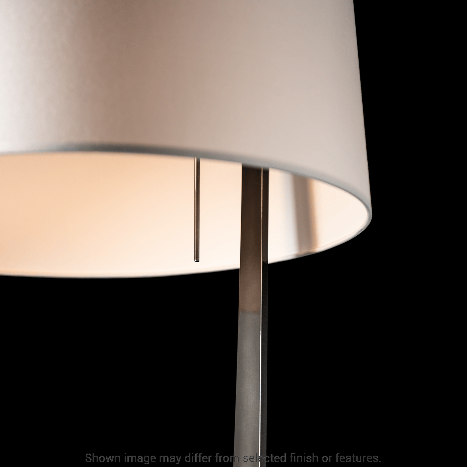 Stasis Floor Lamp - White - Natural Anna Shade by Hubbardton Forge