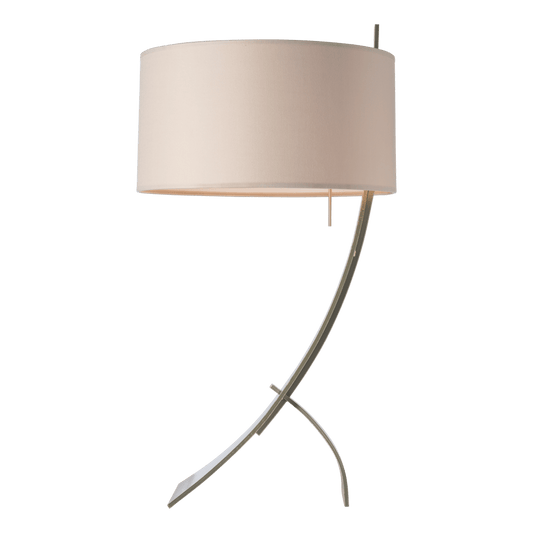 Stasis Table Lamp - Modern Brass - Flax Shade by Hubbardton Forge