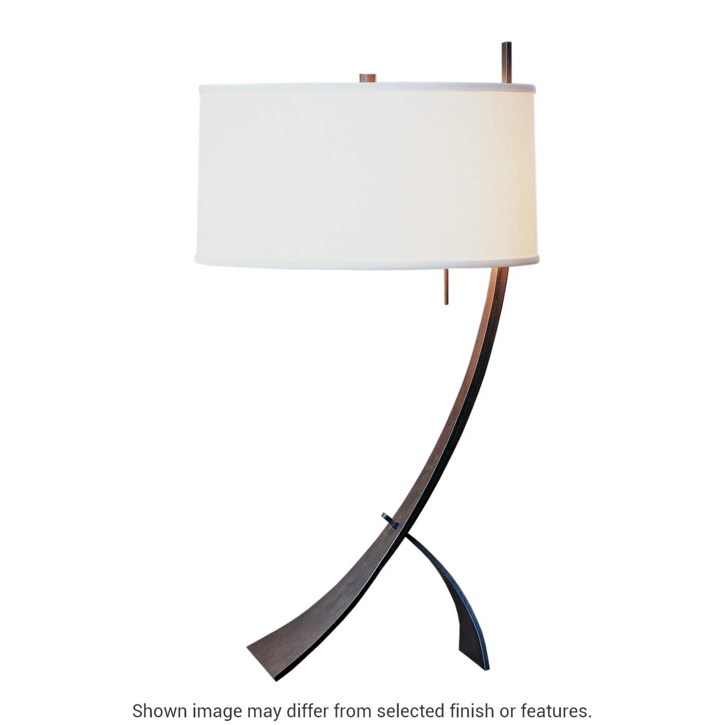 Stasis Table Lamp - White - Natural Anna Shade by Hubbardton Forge