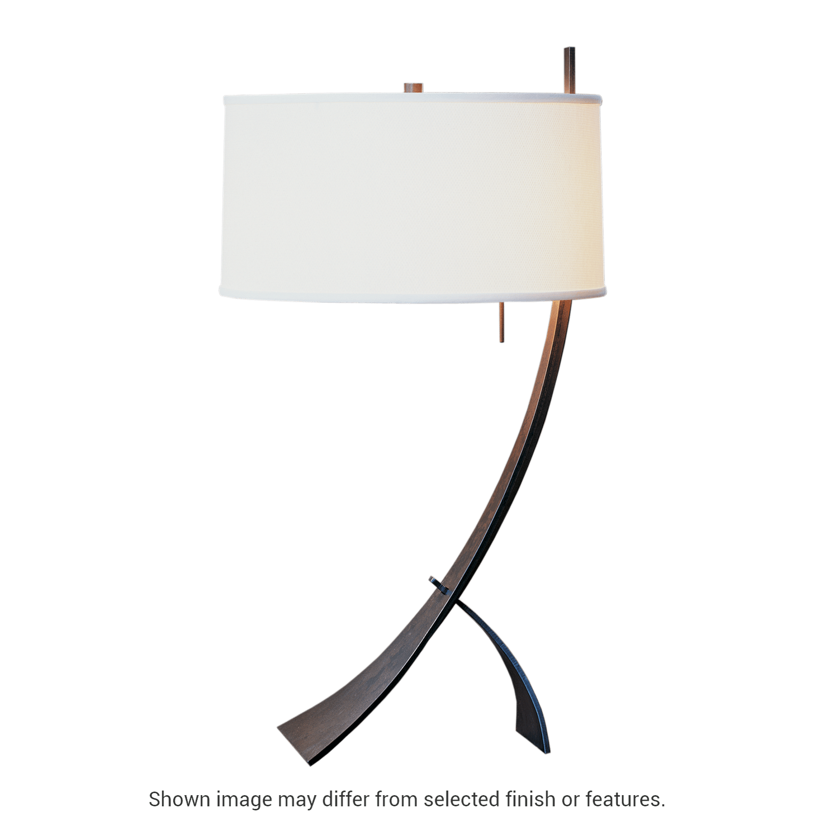 Stasis Table Lamp - White - Natural Anna Shade by Hubbardton Forge