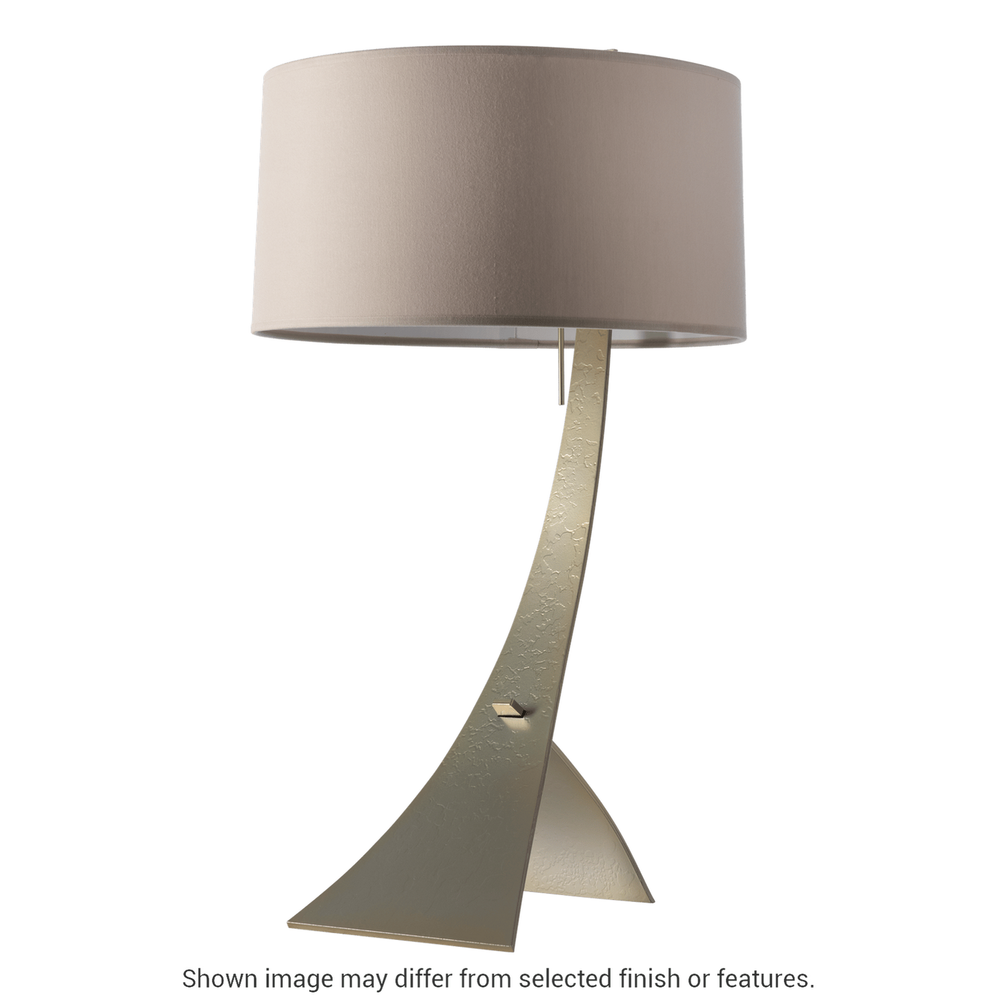 Stasis Table Lamp - White - Natural Anna Shade by Hubbardton Forge
