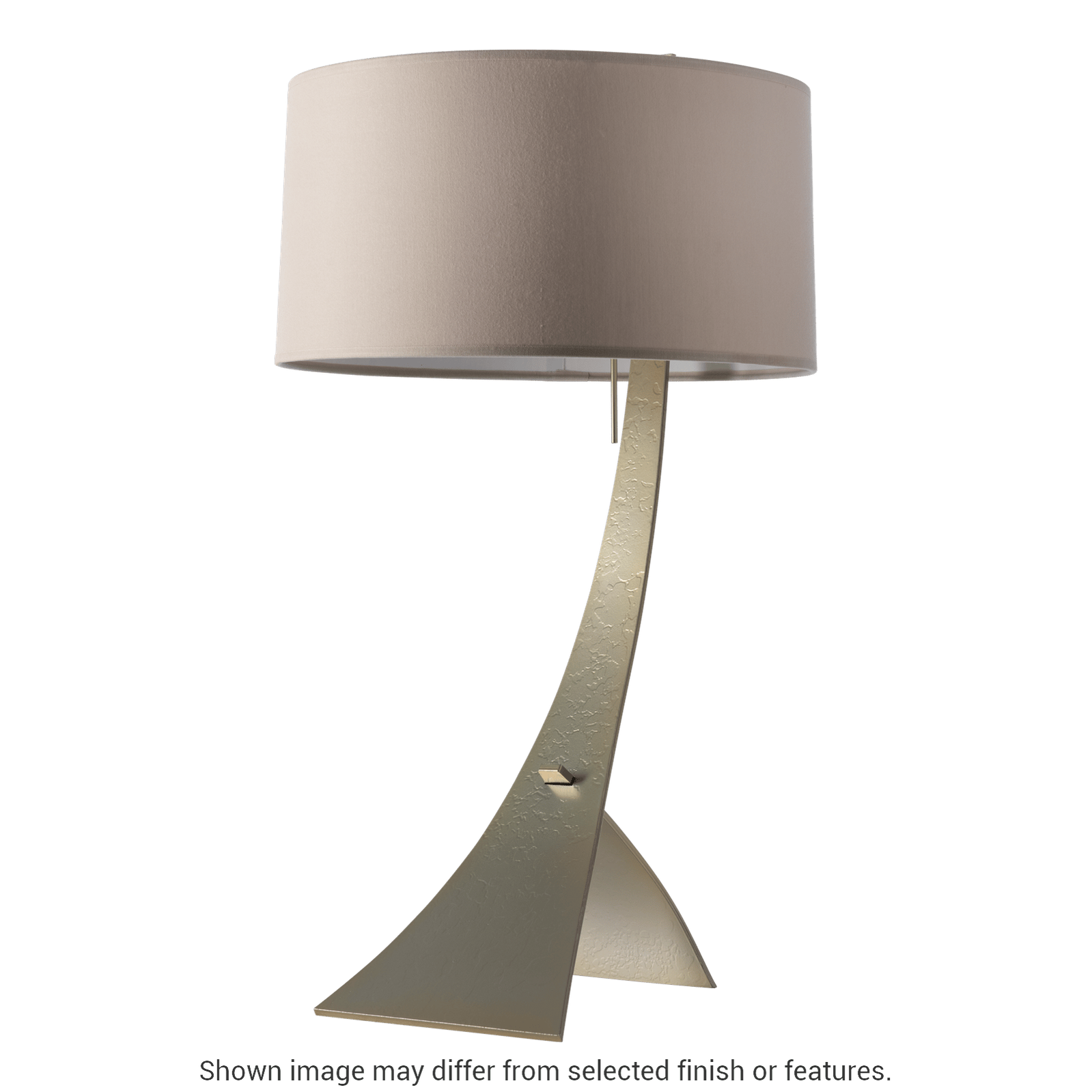 Stasis Table Lamp - White - Natural Anna Shade by Hubbardton Forge