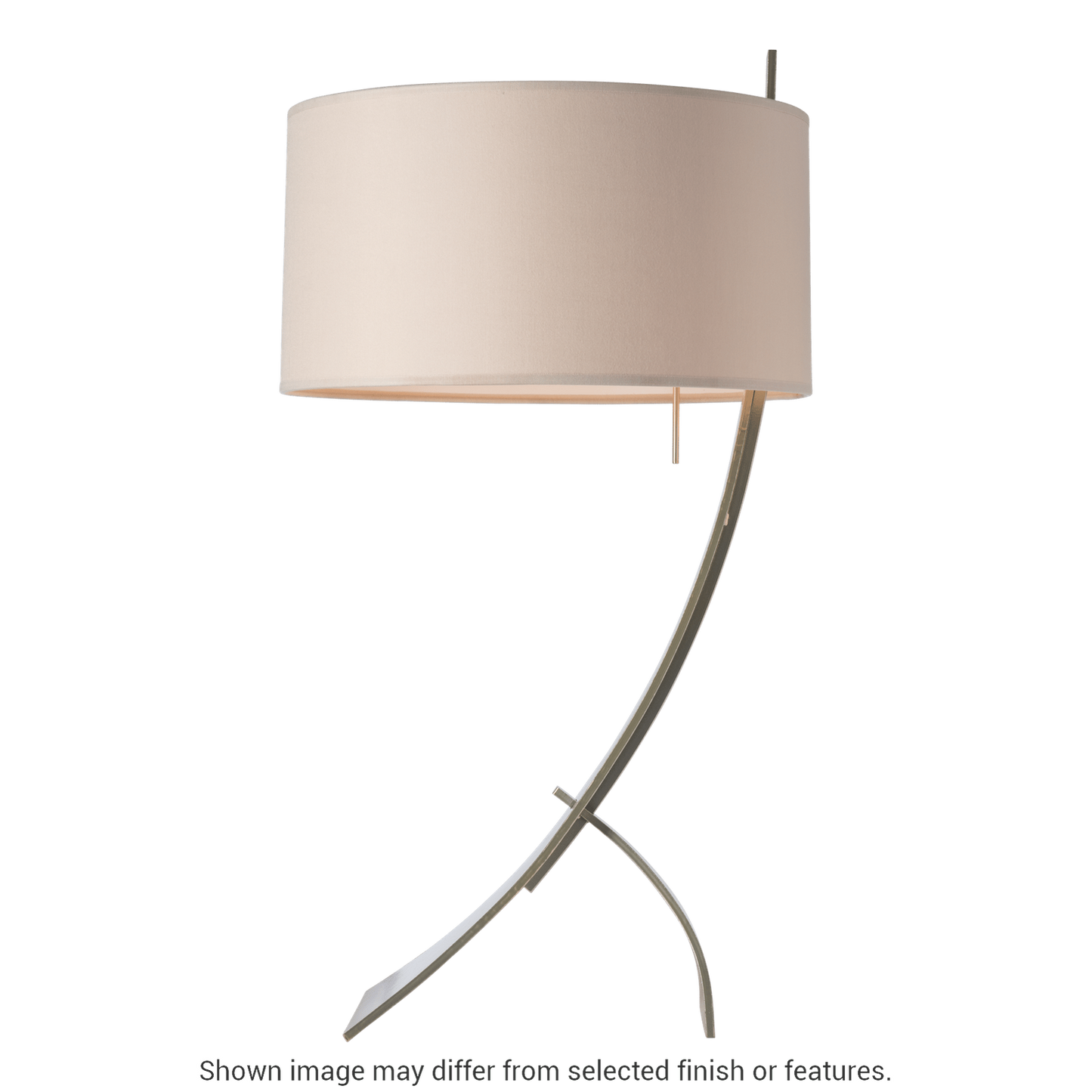 Stasis Table Lamp - White - Natural Anna Shade by Hubbardton Forge