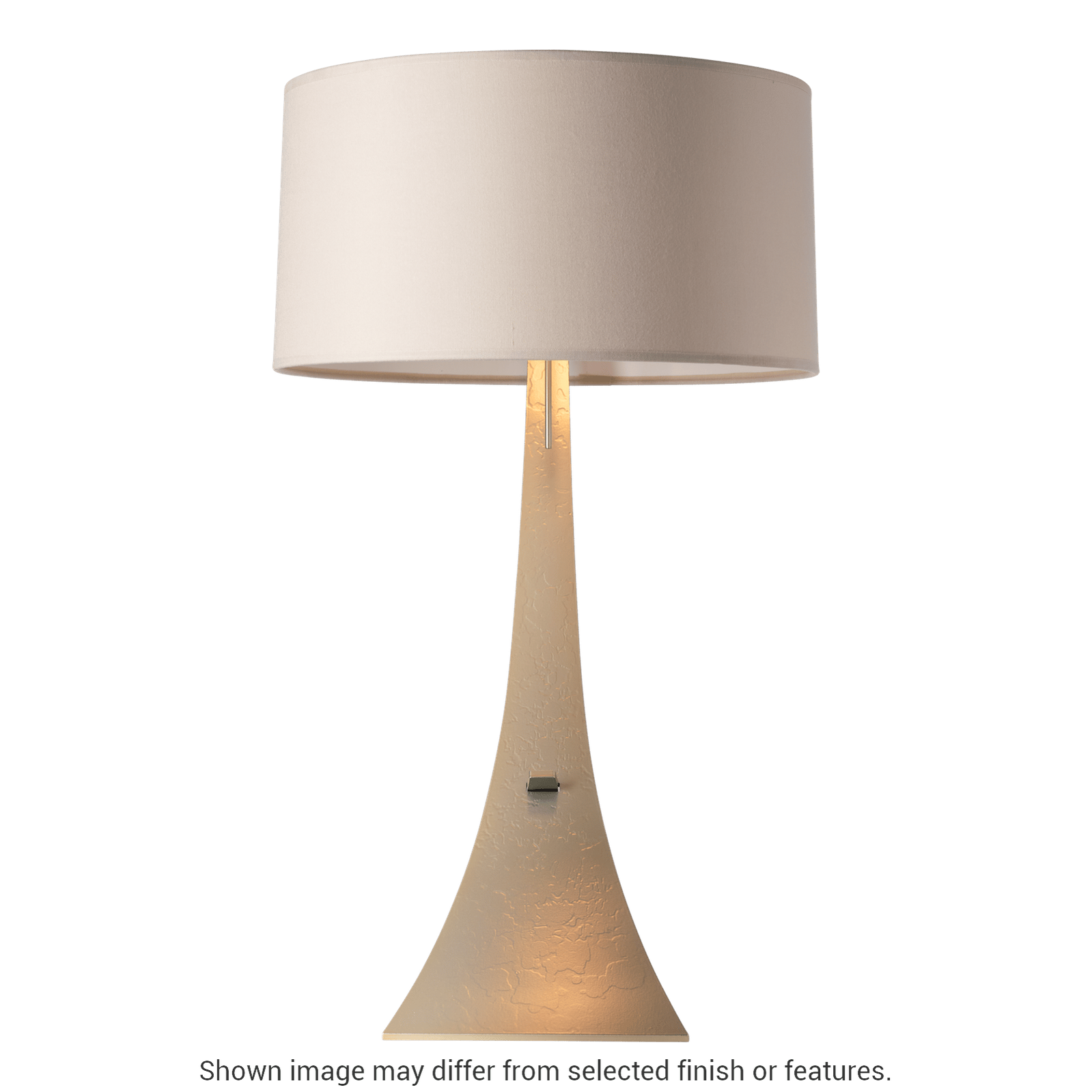 Stasis Table Lamp - White - Natural Anna Shade by Hubbardton Forge