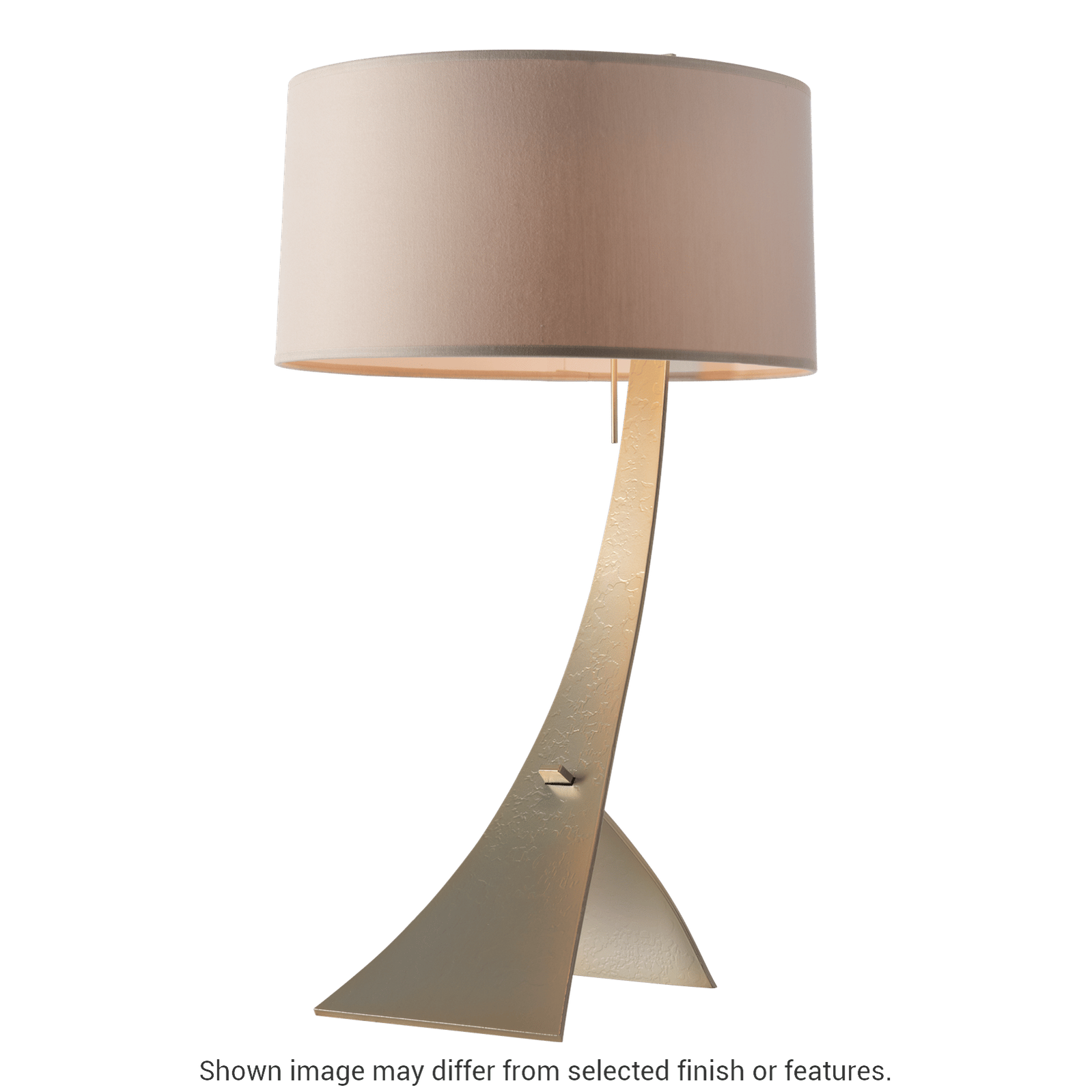 Stasis Table Lamp - White - Natural Anna Shade by Hubbardton Forge