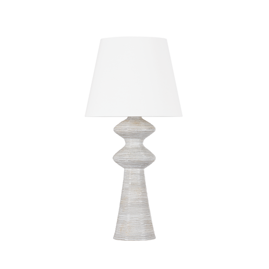 Steinway Table Lamp - Aged Brass/Ceramic Snowbank by Hudson Valley Lighting