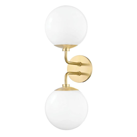 Stella 2-Light Sconce - Aged Brass by Mitzi