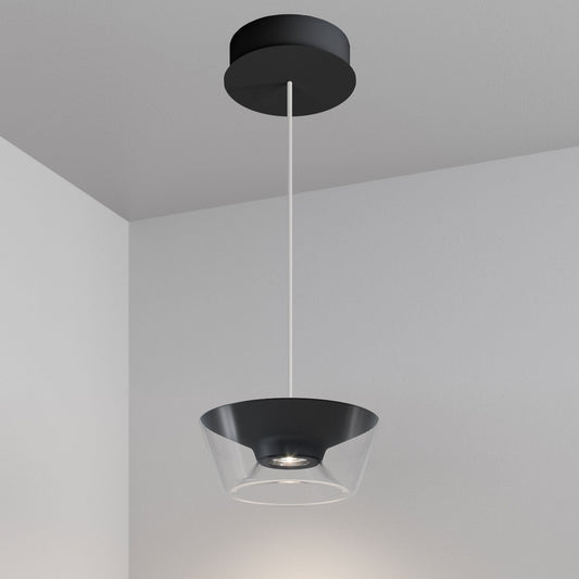 Stellr Pendant - Matte Black - 3000K - White Cable by Lucifer Lighting