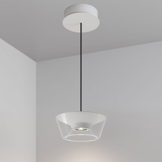 Stellr Pendant - Matte White - 3000K - Black Cable by Lucifer Lighting