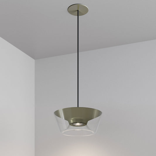 Stellr Recessed Pendant - Cashmere Gold - 3000K - Black Cable by Lucifer Lighting