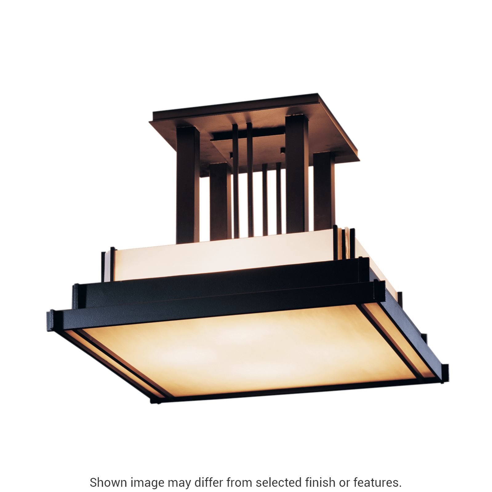 Steppe Large Semi-Flush - White - White Art Glass by Hubbardton Forge