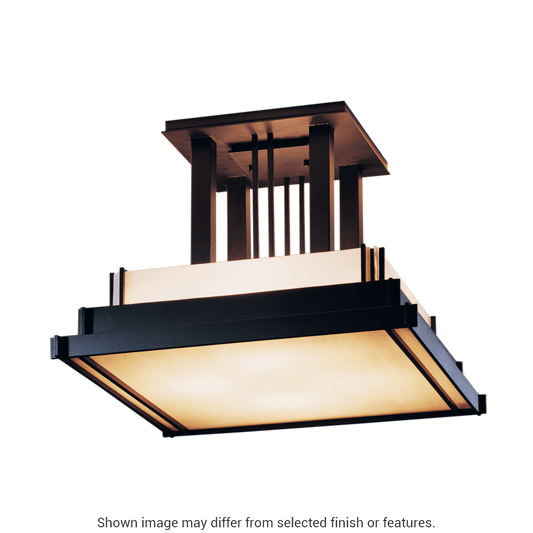 Steppe Large Semi-Flush - White - White Art Glass by Hubbardton Forge