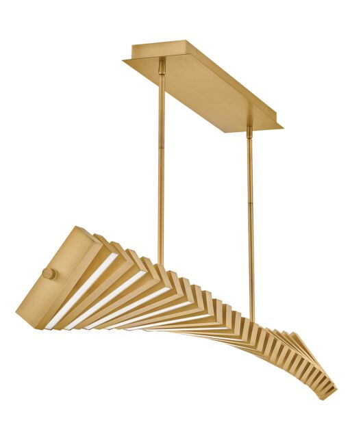 Stitch Large LED Linear - Lacquered Brass by Fredrick Ramond