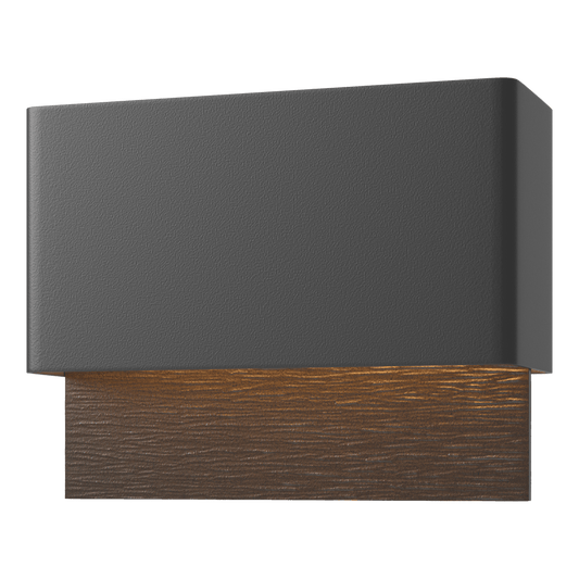 Stratum Dark Sky Friendly LED Outdoor Sconce - Coastal Black - Oil Rubbed Bronze Accent by Hubbardton Forge