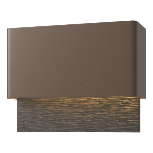 Stratum Dark Sky Friendly LED Outdoor Sconce - Coastal Bronze - Coastal Black Accent by Hubbardton Forge