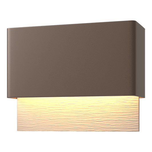 Stratum Dark Sky Friendly LED Outdoor Sconce - Coastal Bronze - Coastal Burnished Steel Accent by Hubbardton Forge