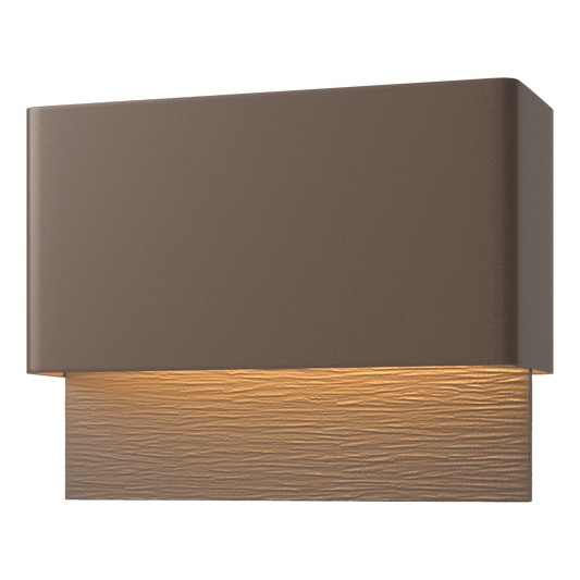 Stratum Dark Sky Friendly LED Outdoor Sconce - Coastal Bronze - Coastal Dark Smoke Accent by Hubbardton Forge