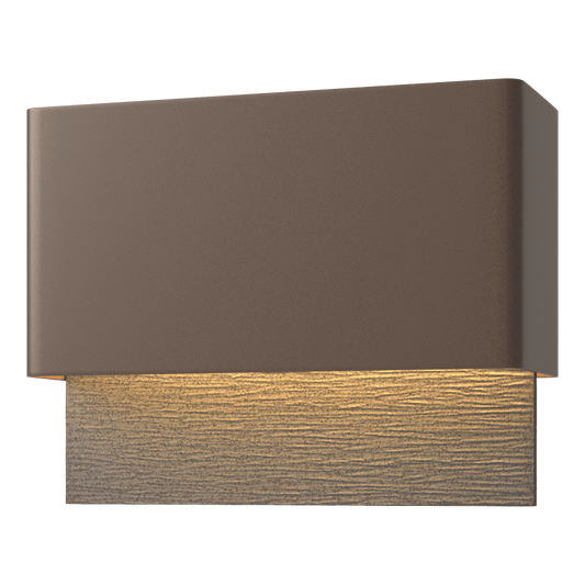 Stratum Dark Sky Friendly LED Outdoor Sconce - Coastal Bronze - Natural Iron Accent by Hubbardton Forge