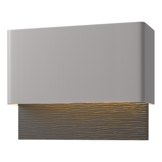 Stratum Dark Sky Friendly LED Outdoor Sconce - Coastal Burnished Steel - Coastal Black Accent by Hubbardton Forge