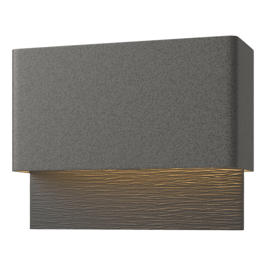 Stratum Dark Sky Friendly LED Outdoor Sconce - Natural Iron - Coastal Black Accent by Hubbardton Forge