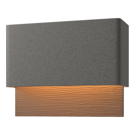 Stratum Dark Sky Friendly LED Outdoor Sconce - Natural Iron - Coastal Bronze Accent by Hubbardton Forge
