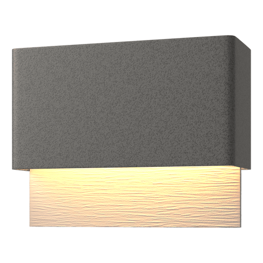 Stratum Dark Sky Friendly LED Outdoor Sconce - Natural Iron - Coastal Burnished Steel Accent by Hubbardton Forge
