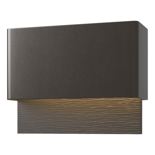 Stratum Dark Sky Friendly LED Outdoor Sconce - Oil Rubbed Bronze - Coastal Black Accent by Hubbardton Forge