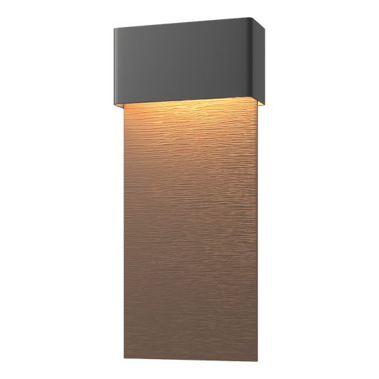 Stratum Large Dark Sky Friendly LED Outdoor Sconce - Coastal Black - Coastal Bronze Accent by Hubbardton Forge