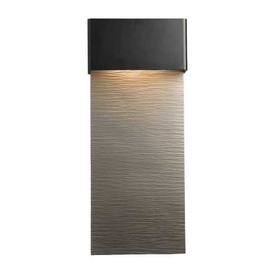 Stratum Large Dark Sky Friendly LED Outdoor Sconce - Coastal Black - Coastal Burnished Steel Accent by Hubbardton Forge
