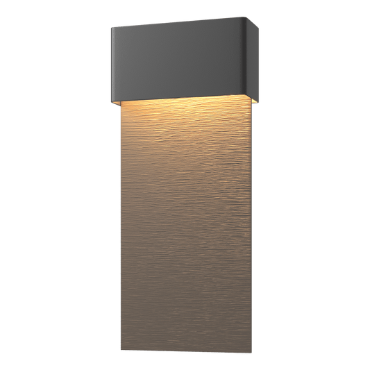 Stratum Large Dark Sky Friendly LED Outdoor Sconce - Coastal Black - Coastal Dark Smoke Accent by Hubbardton Forge