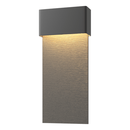 Stratum Large Dark Sky Friendly LED Outdoor Sconce - Coastal Black - Natural Iron Accent by Hubbardton Forge