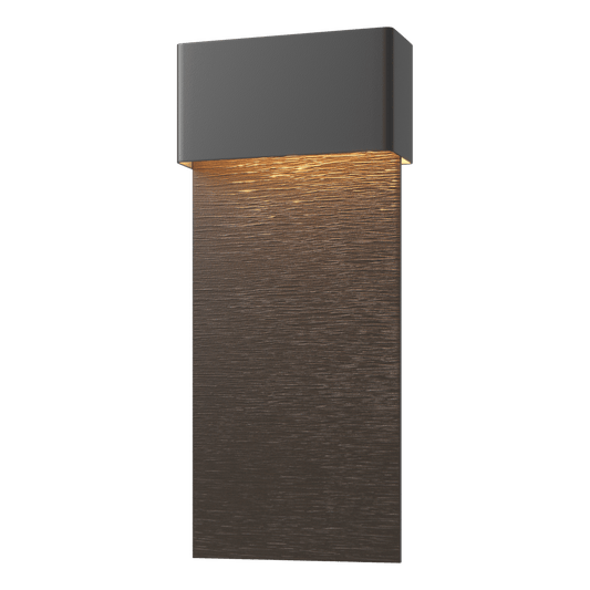 Stratum Large Dark Sky Friendly LED Outdoor Sconce - Coastal Black - Oil Rubbed Bronze Accent by Hubbardton Forge