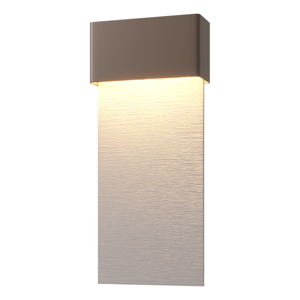 Stratum Large Dark Sky Friendly LED Outdoor Sconce - Coastal Bronze - Coastal Burnished Steel Accent by Hubbardton Forge