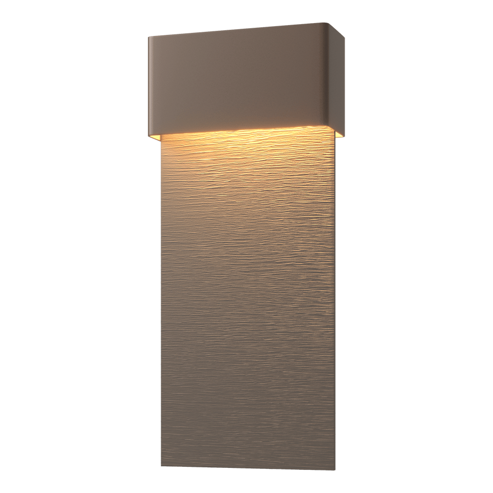 Stratum Large Dark Sky Friendly LED Outdoor Sconce - Coastal Bronze - Coastal Dark Smoke Accent by Hubbardton Forge