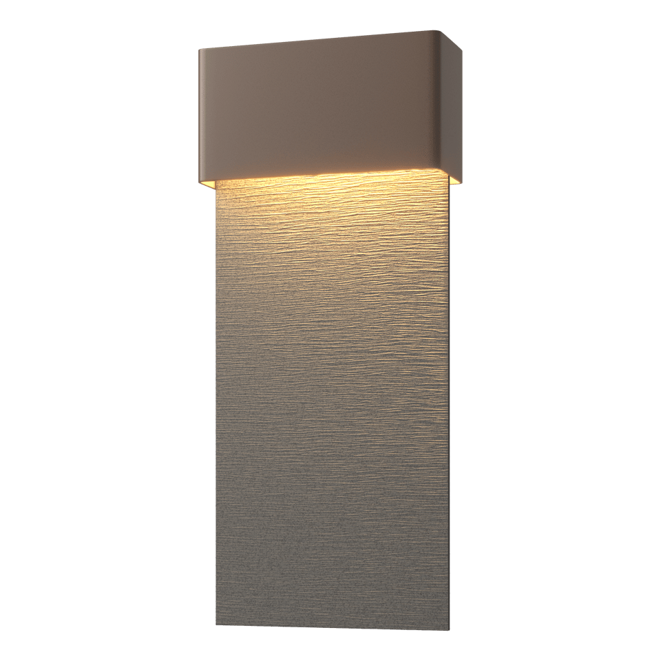 Stratum Large Dark Sky Friendly LED Outdoor Sconce - Coastal Bronze - Natural Iron Accent by Hubbardton Forge