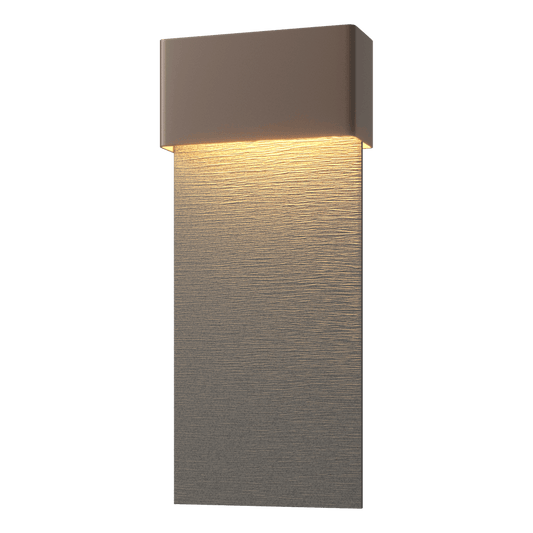 Stratum Large Dark Sky Friendly LED Outdoor Sconce - Coastal Bronze - Natural Iron Accent by Hubbardton Forge