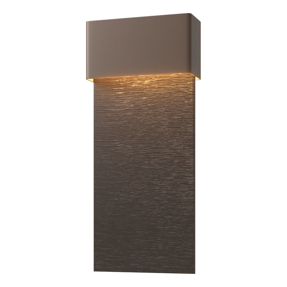 Stratum Large Dark Sky Friendly LED Outdoor Sconce - Coastal Bronze - Oil Rubbed Bronze Accent by Hubbardton Forge